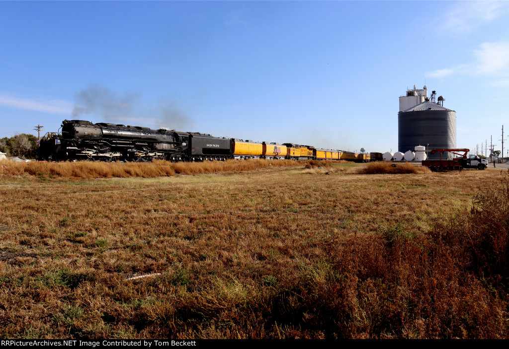 Past the grain bins